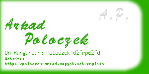 arpad poloczek business card